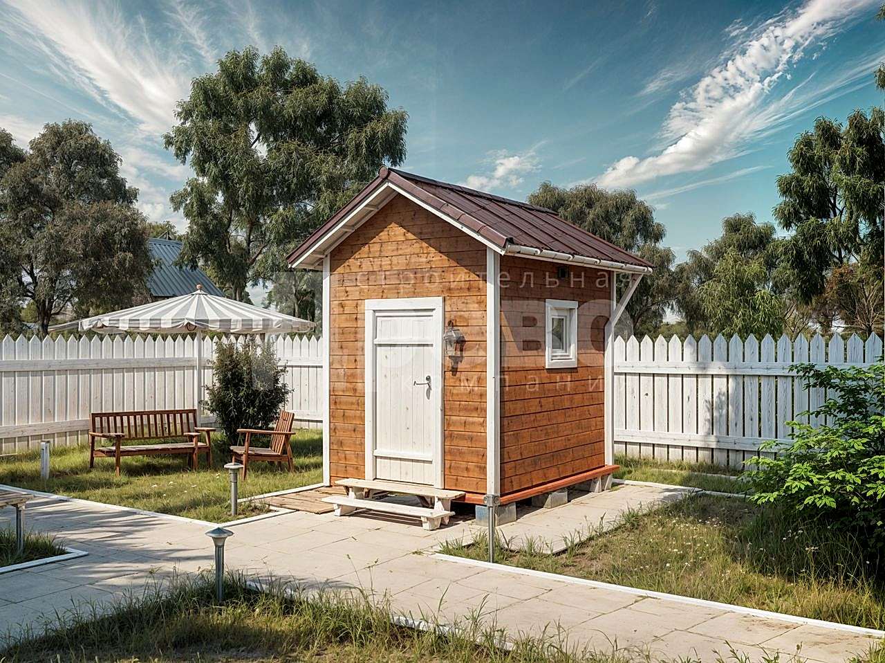 Баня проект каркасная баня Кузьмич-1