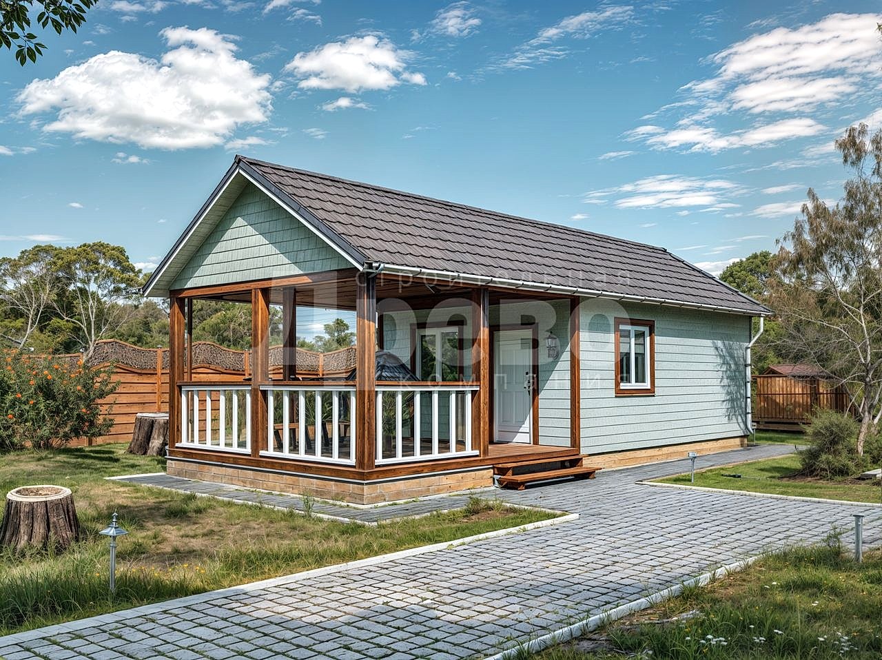 Баня проект каркасная баня Кузьмич-11