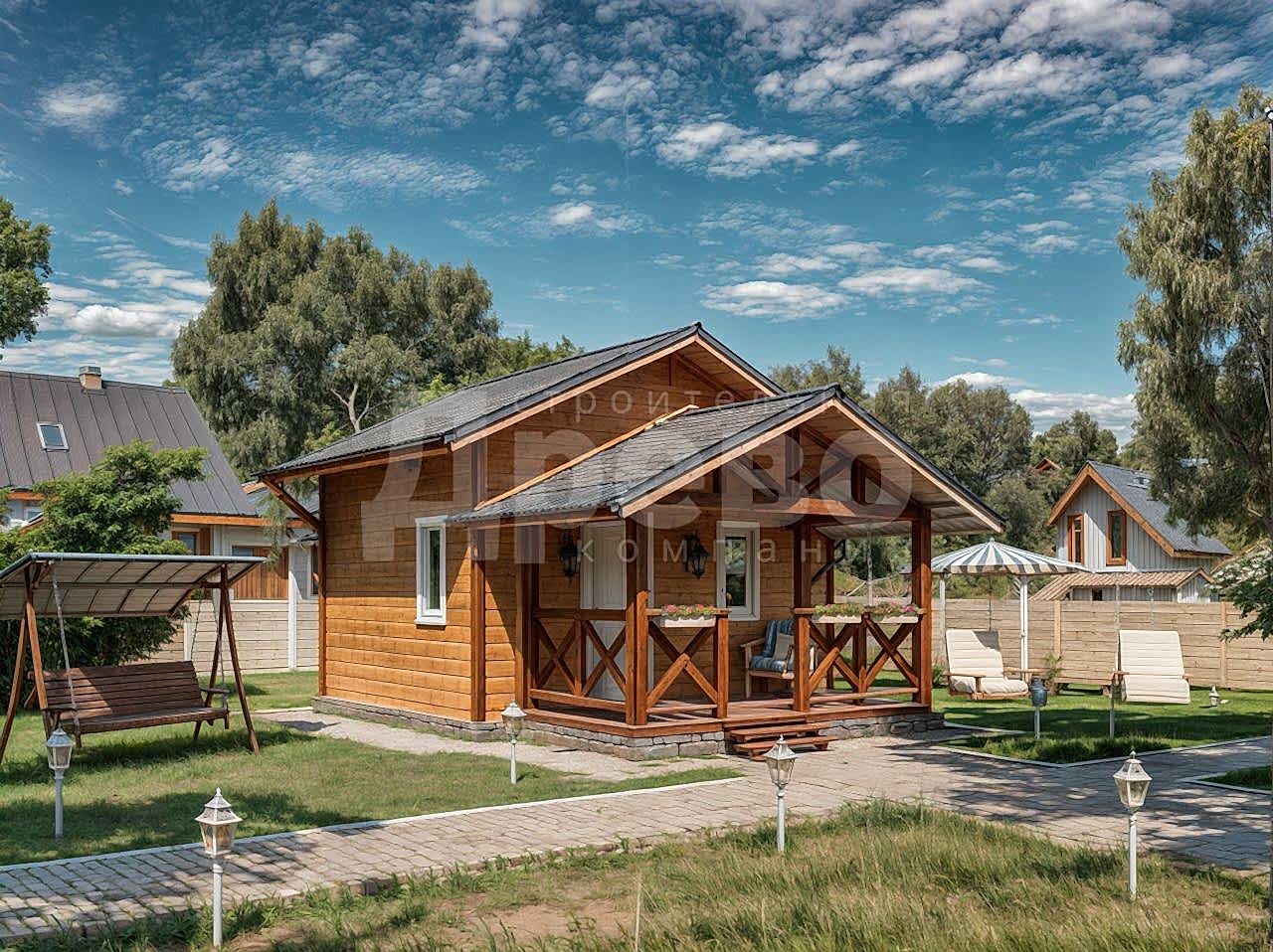 Баня проект каркасная баня Кузьмич-17