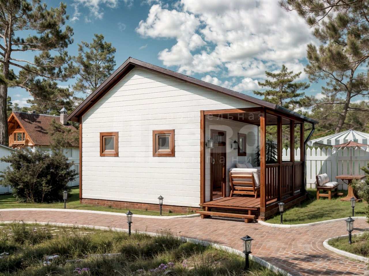 Баня проект каркасная баня Кузьмич-7