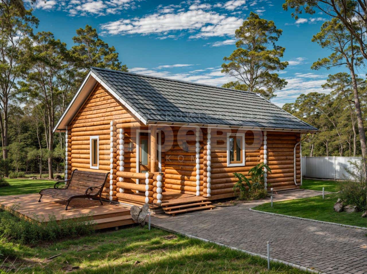 Баня проект баня из бревна Михалыч-11