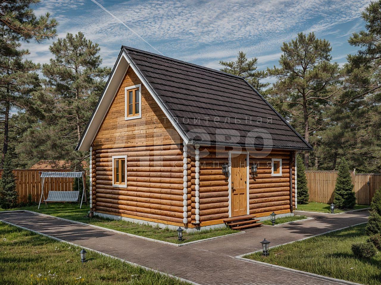 Баня проект баня из бревна Михалыч-13