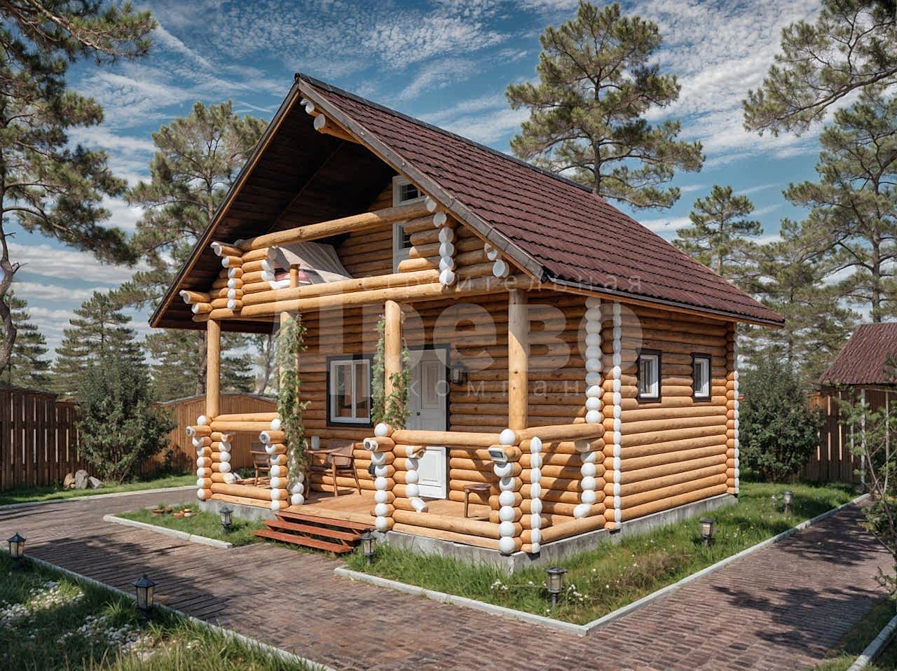 Баня проект баня из бревна Михалыч-15