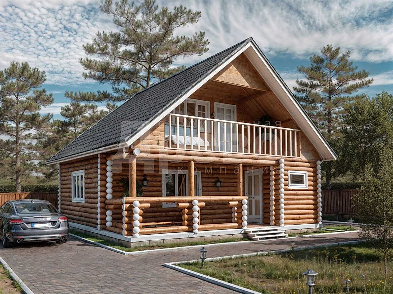 Баня проект баня из бревна Михалыч-16