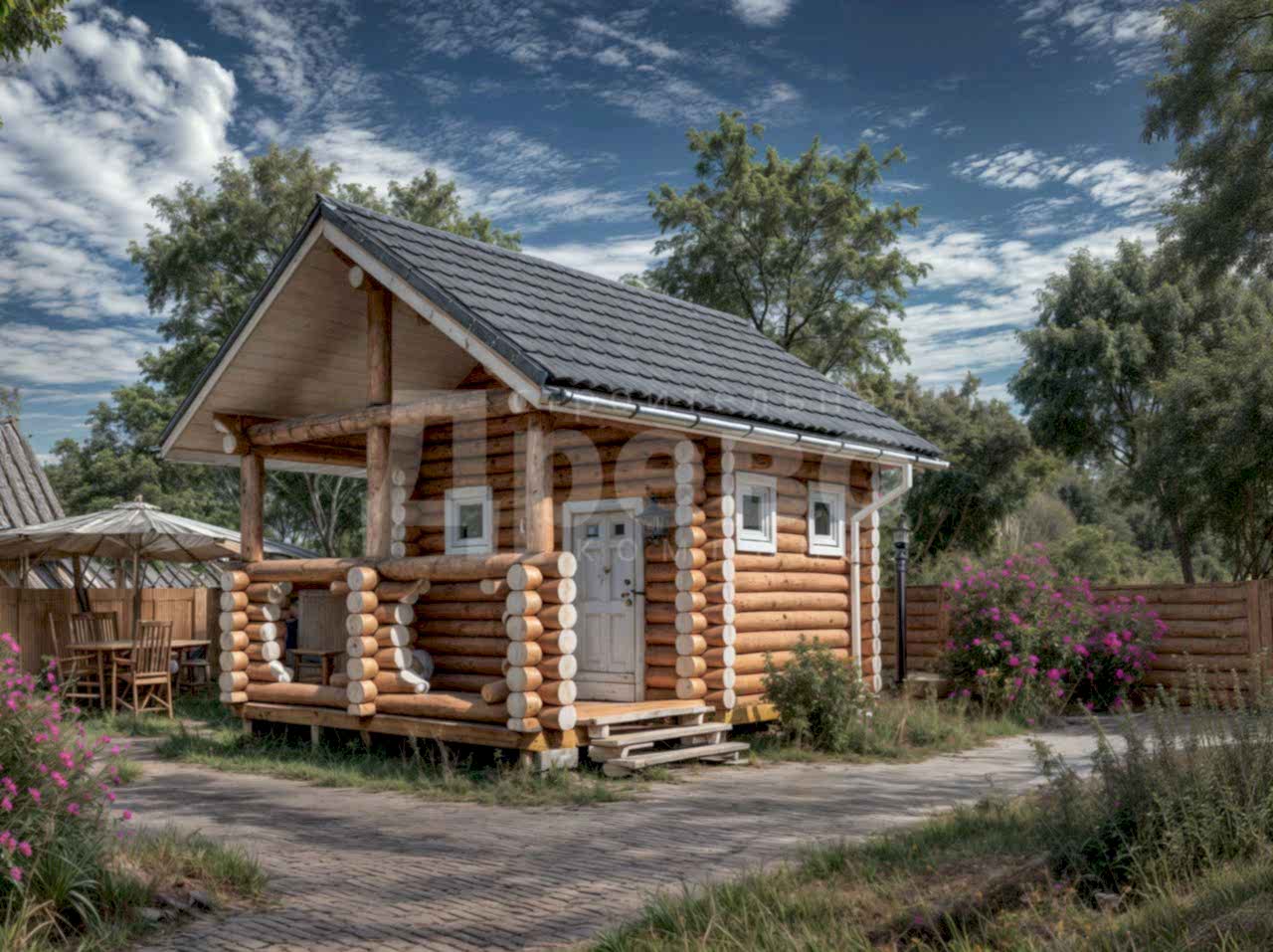 Баня проект баня из бревна Михалыч-3