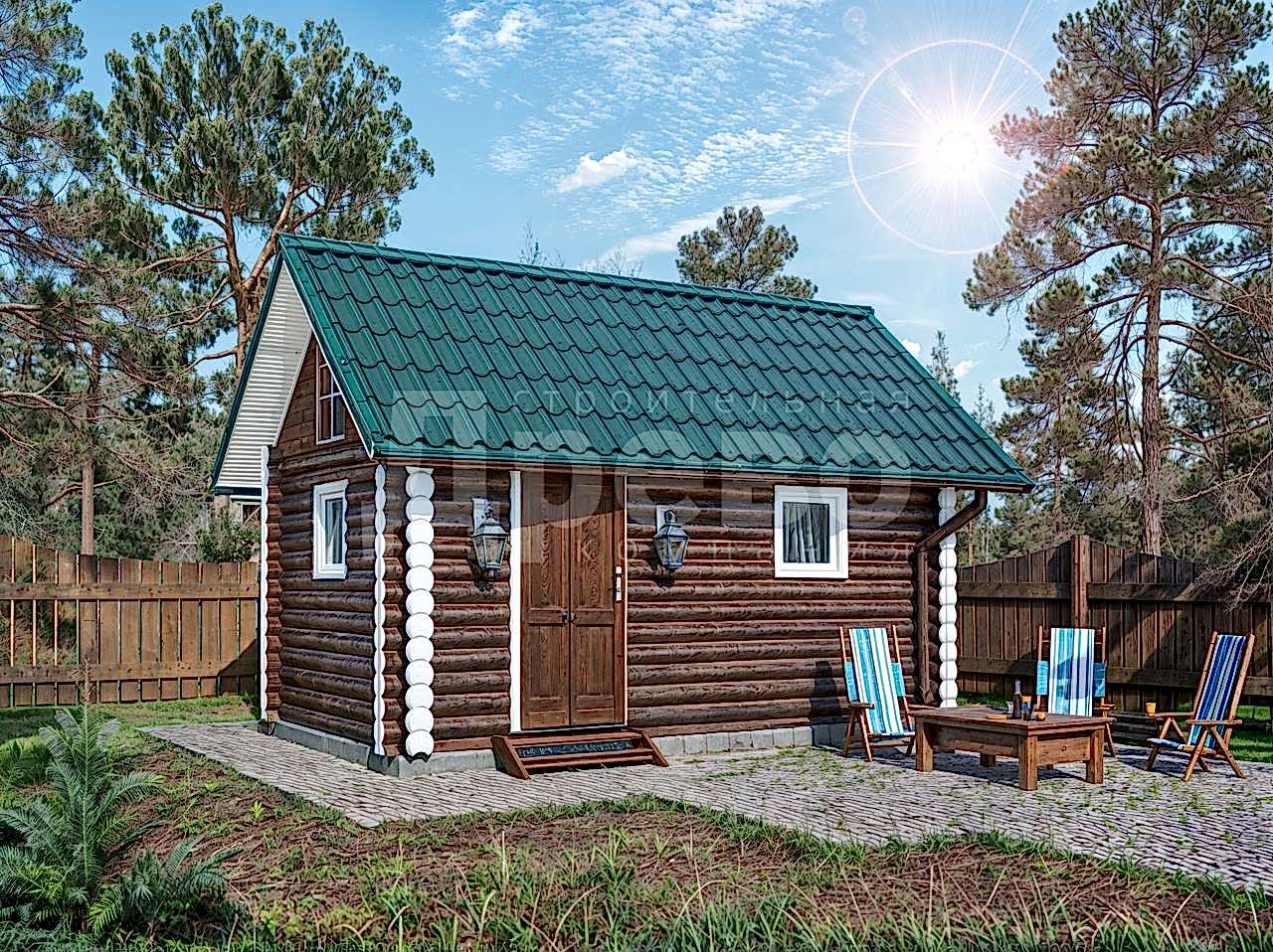 Баня проект баня из бревна Михалыч-4