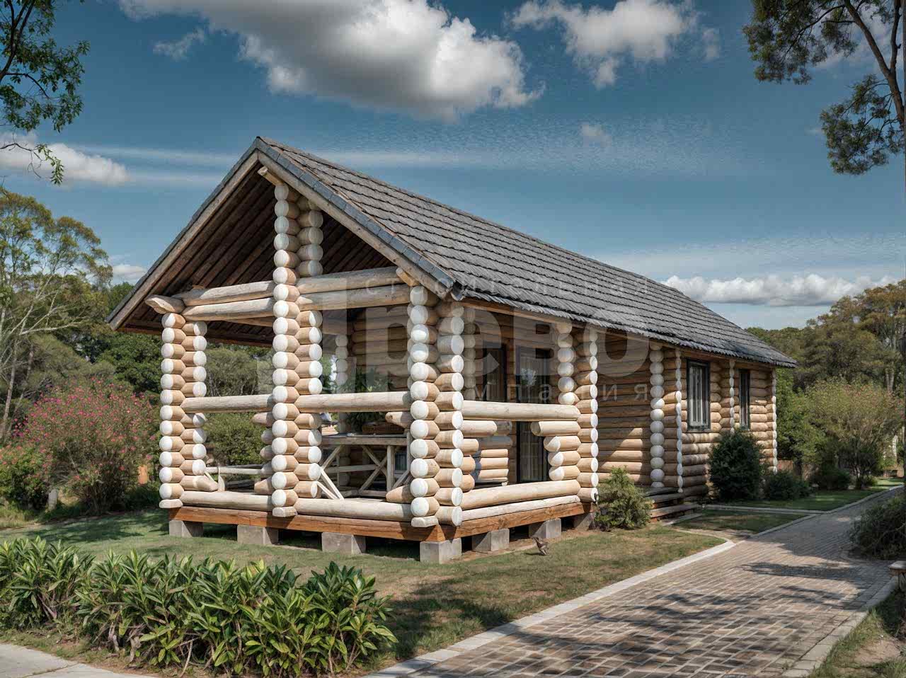 Баня проект баня из бревна Михалыч-8