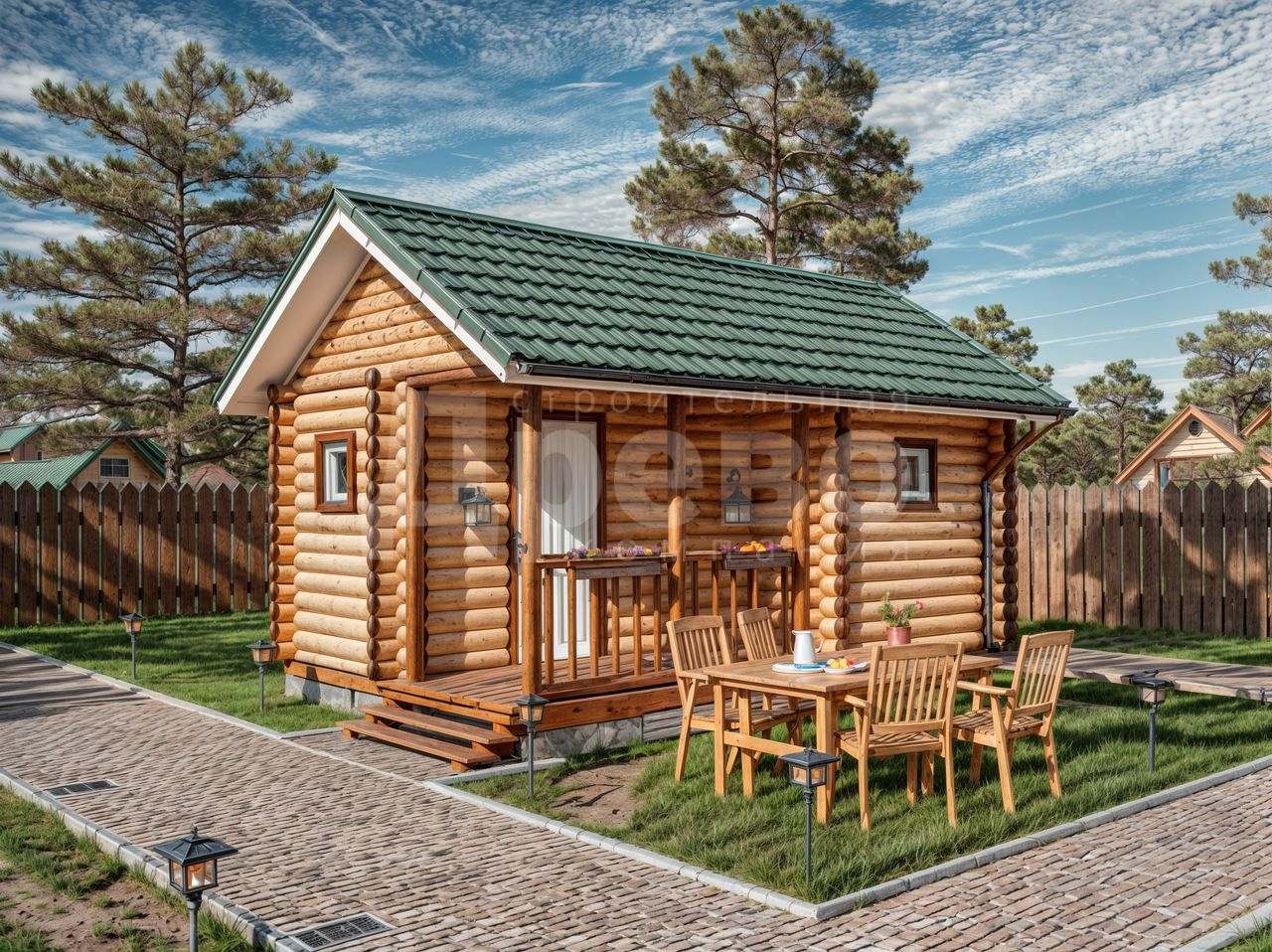 Баня проект баня из бревна Михалыч-9