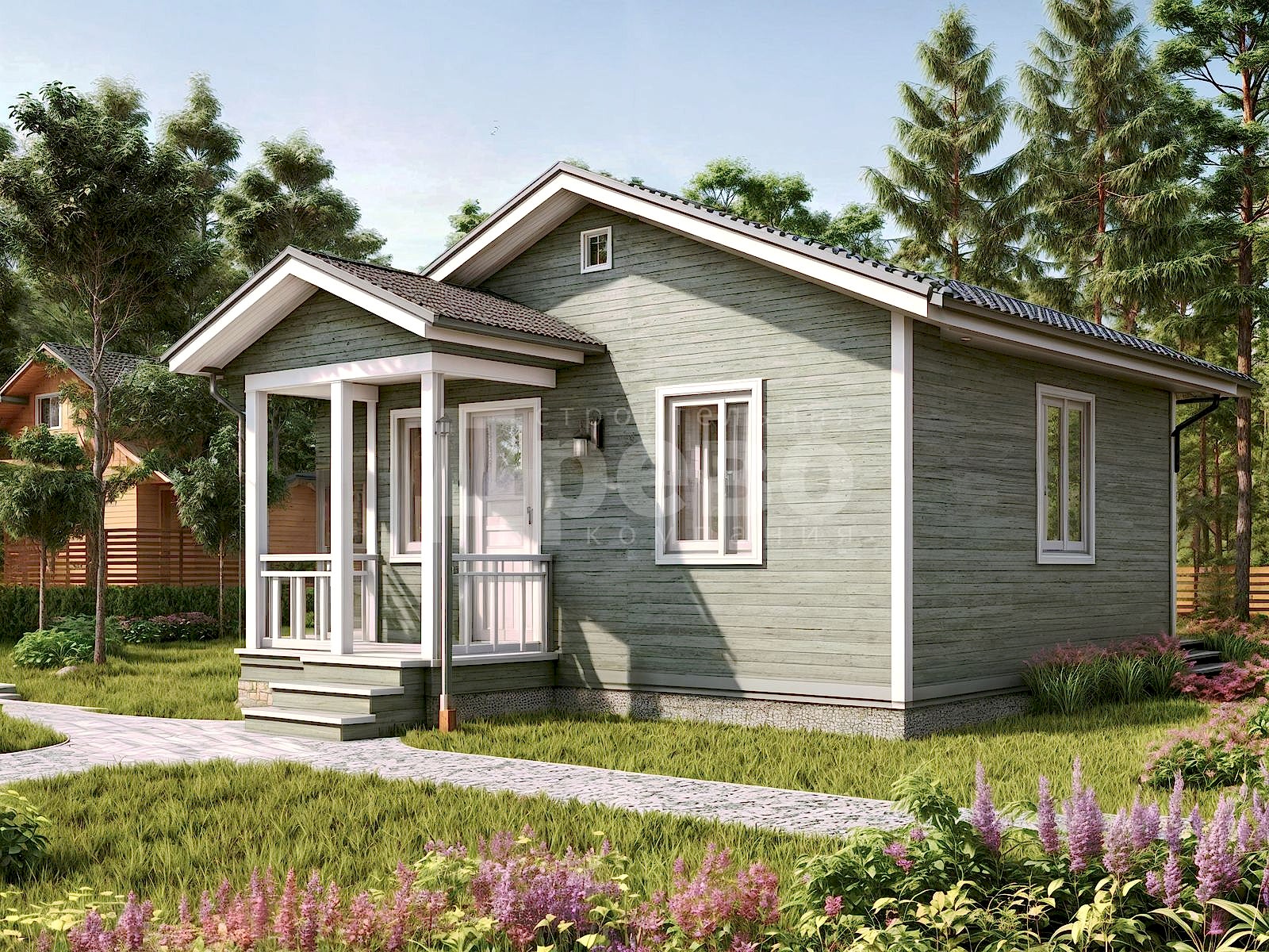 Дачный дом проект дачный Ж-53-04