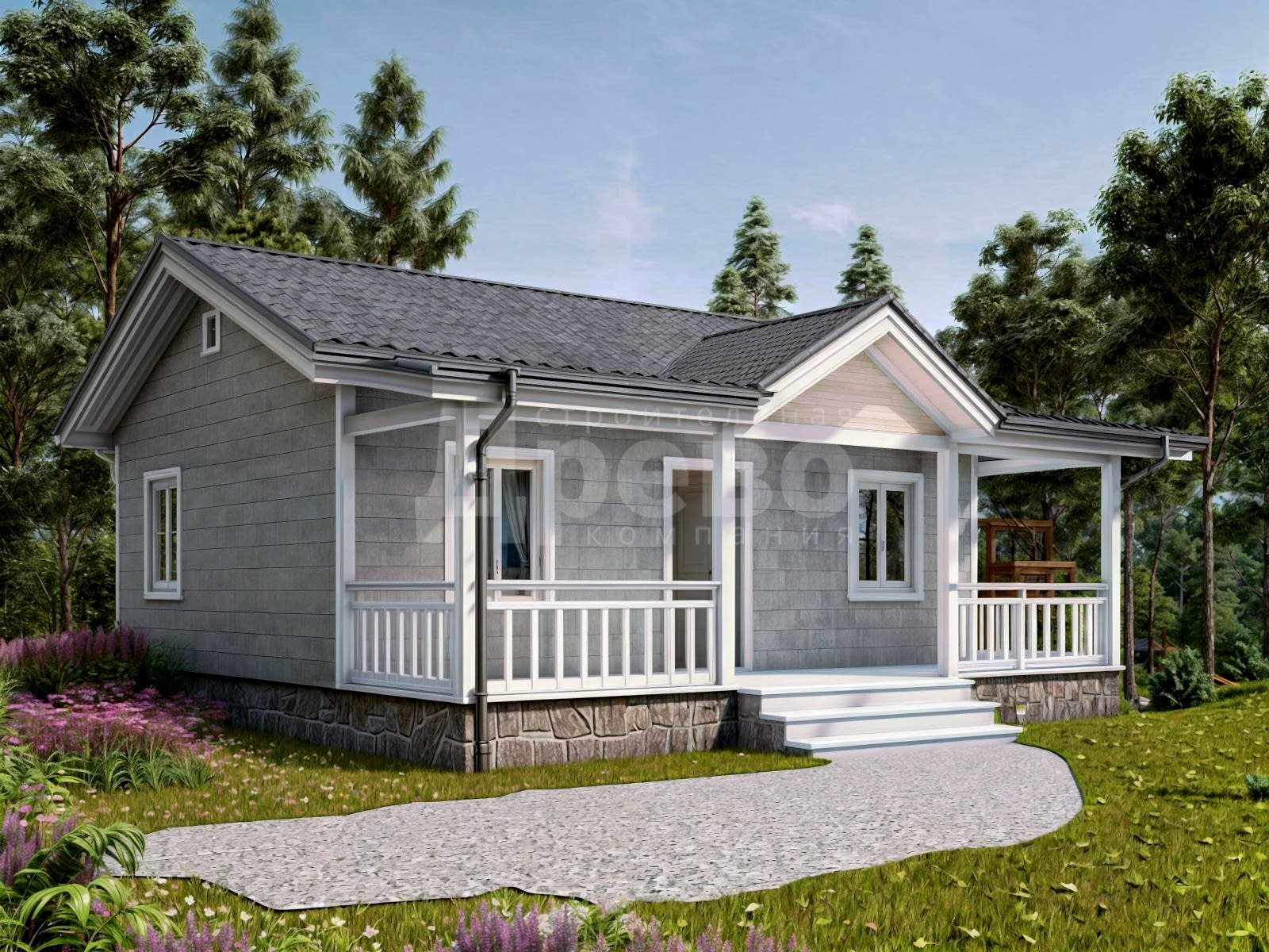 Дачный дом проект дачный Ж-53-23