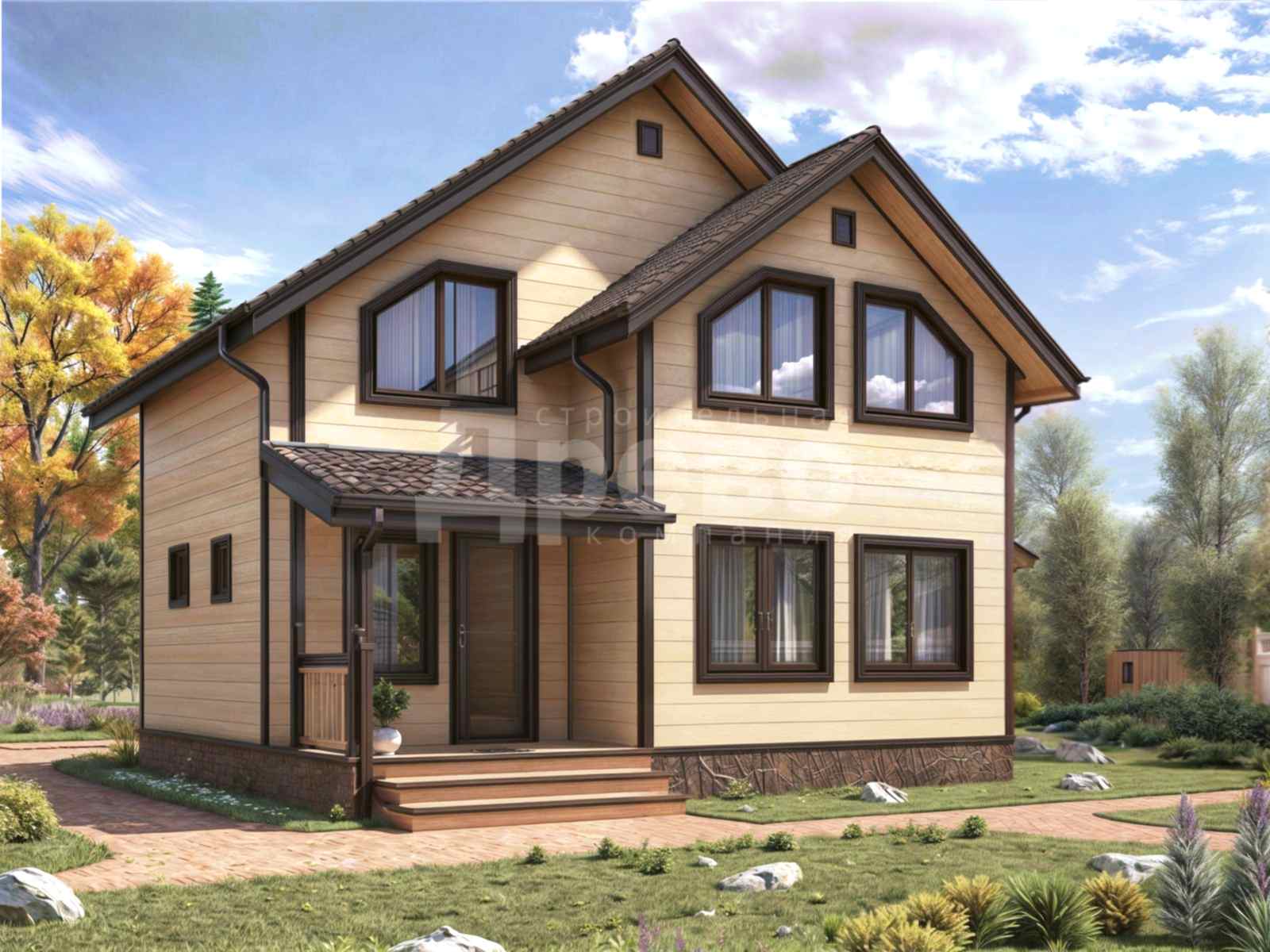 Дом проект каркасный Ж-52-109