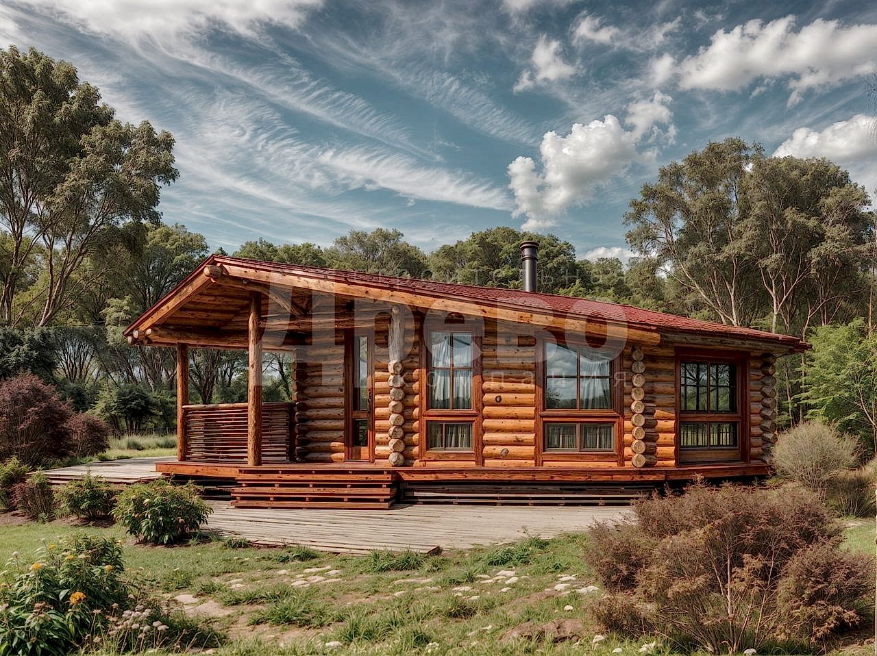 Баня проект баня из бревна Ж-56-43