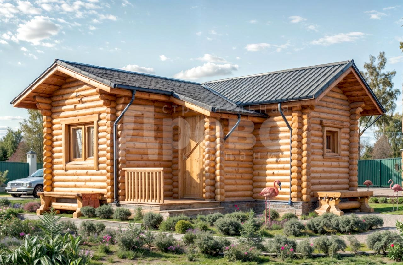 Баня проект баня из бревна Ж-56-48