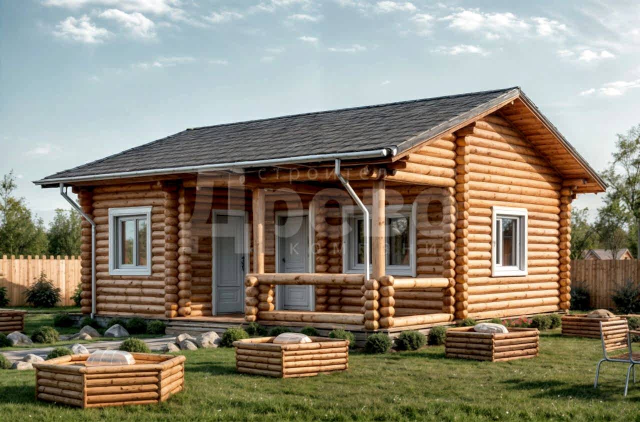 Баня проект баня из бревна Ж-56-50