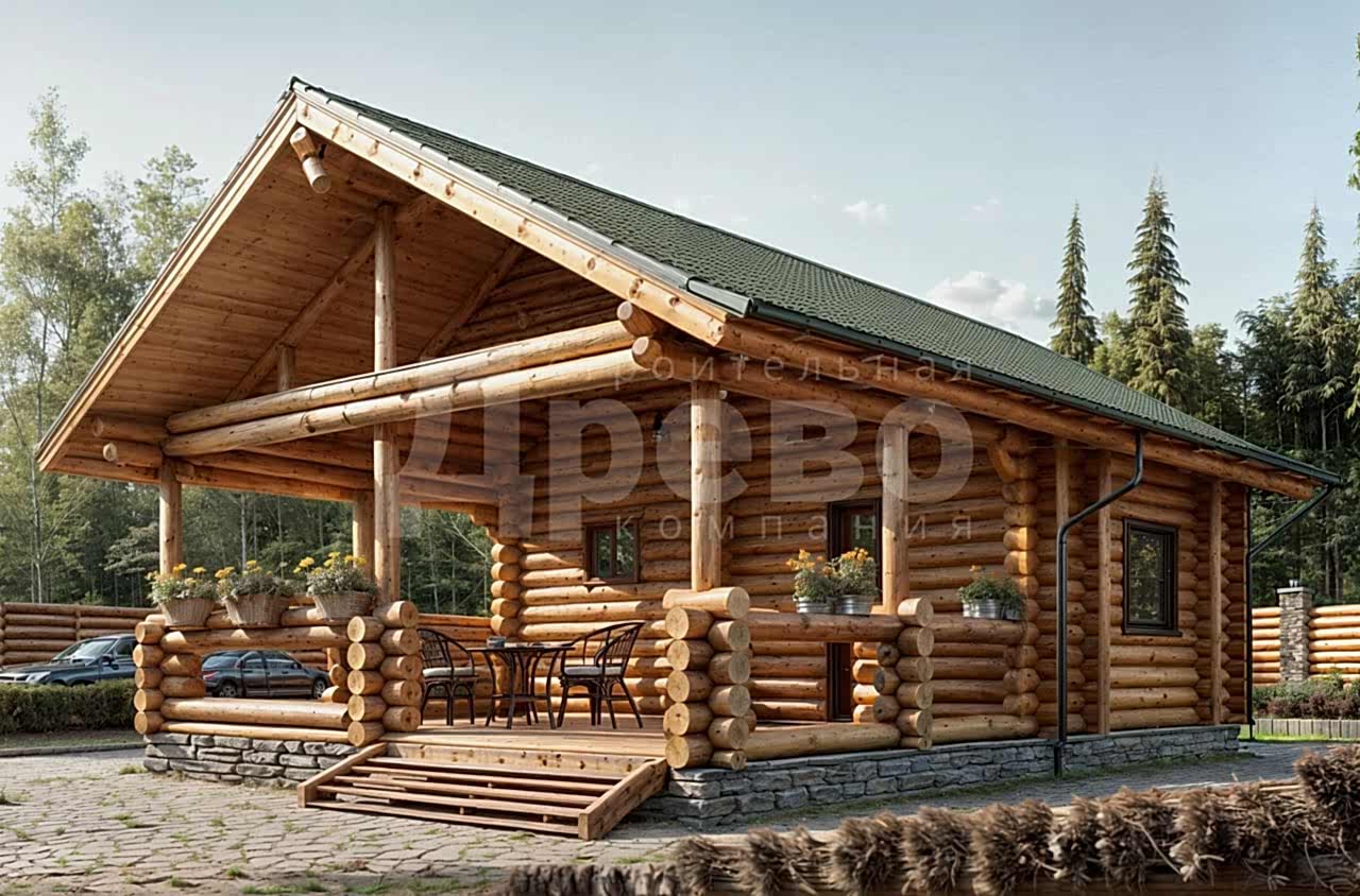 Баня проект баня из бревна Ж-56-51