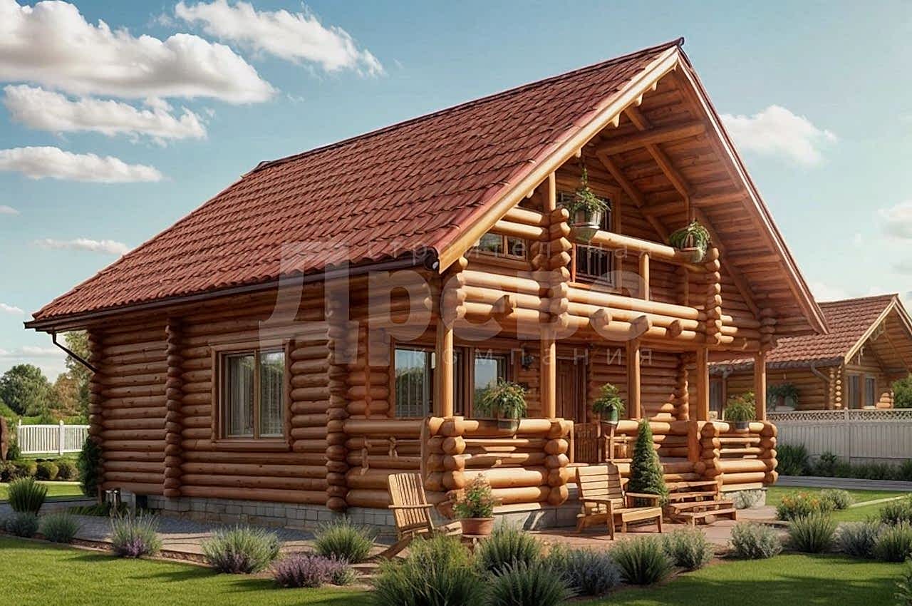 Баня проект баня из бревна Ж-56-54