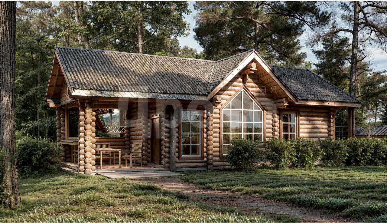 Баня проект баня из бревна Ж-56-55