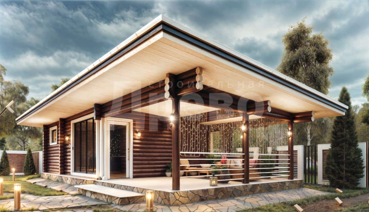 Баня проект баня из бревна Ж-56-63