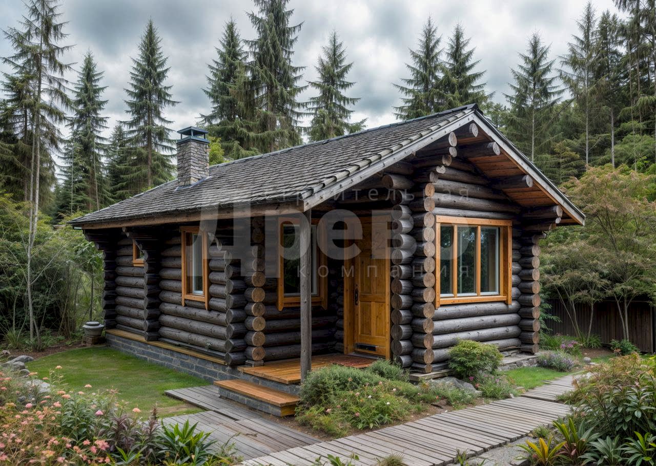 Баня проект баня из бревна Ж-56-66