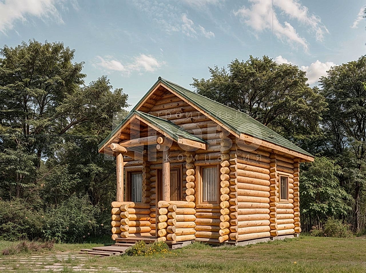 Баня проект баня из бревна Ж-56-88